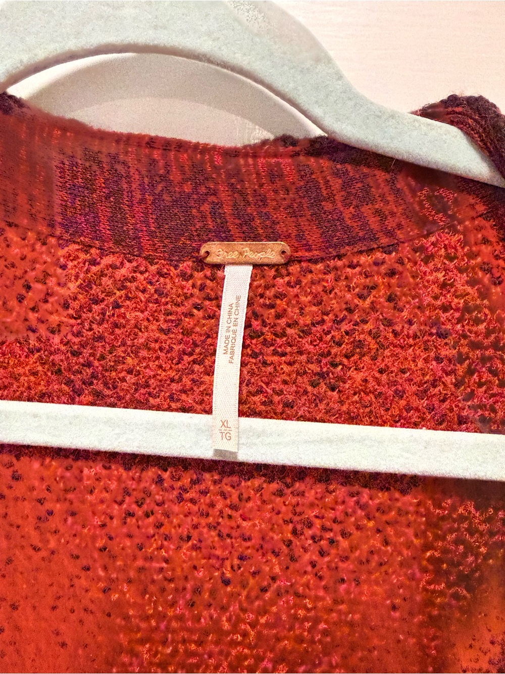 Free People Floral Open-Front Cardigan - Red & Brown - Picture 2 of 3